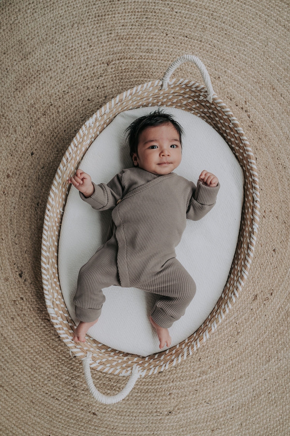 Liefiess boxpakje taupe gebreid unisex