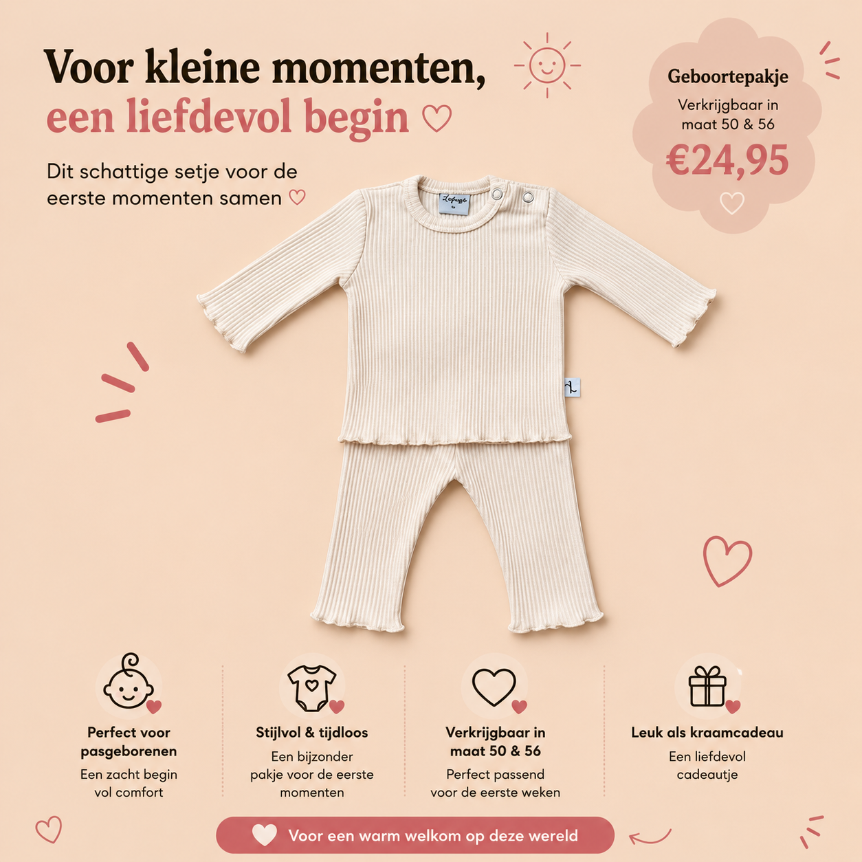 Set Sami - Beige Rib