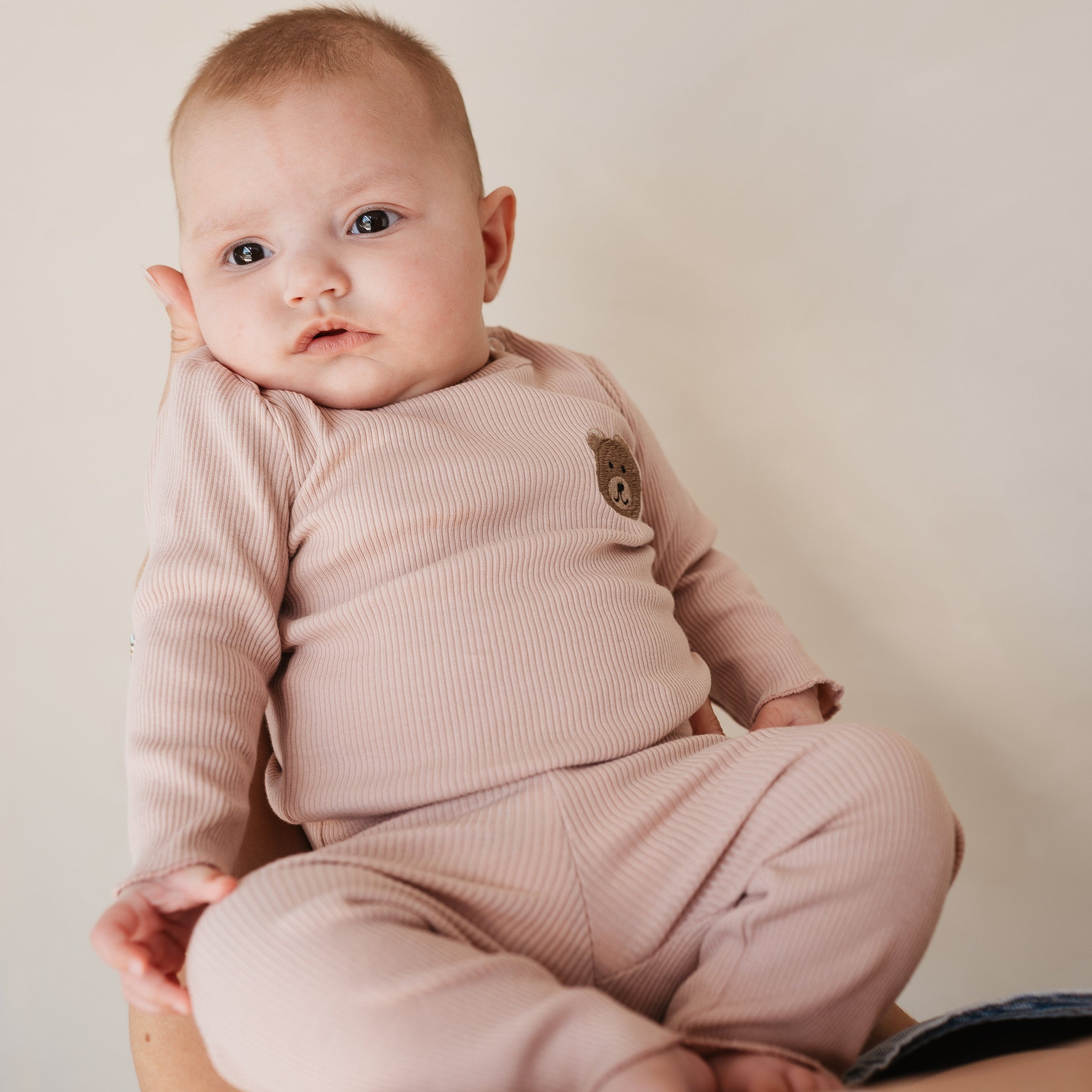 Set Noa - Roze Rib