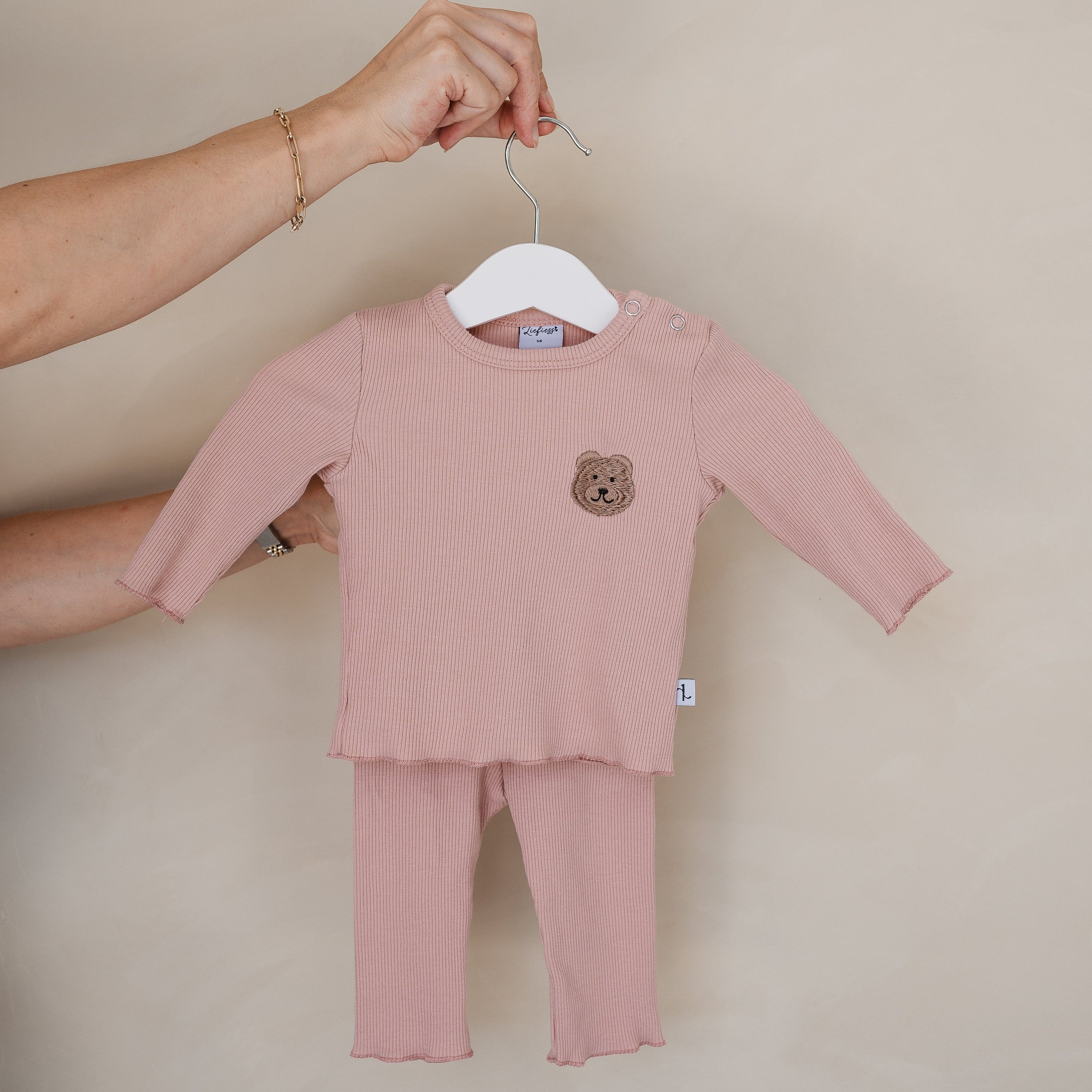 Set Noa - Roze Rib
