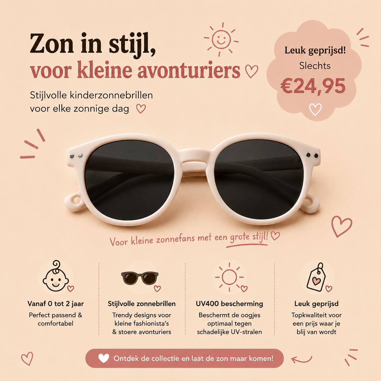 Zonnebril Zoë - White
