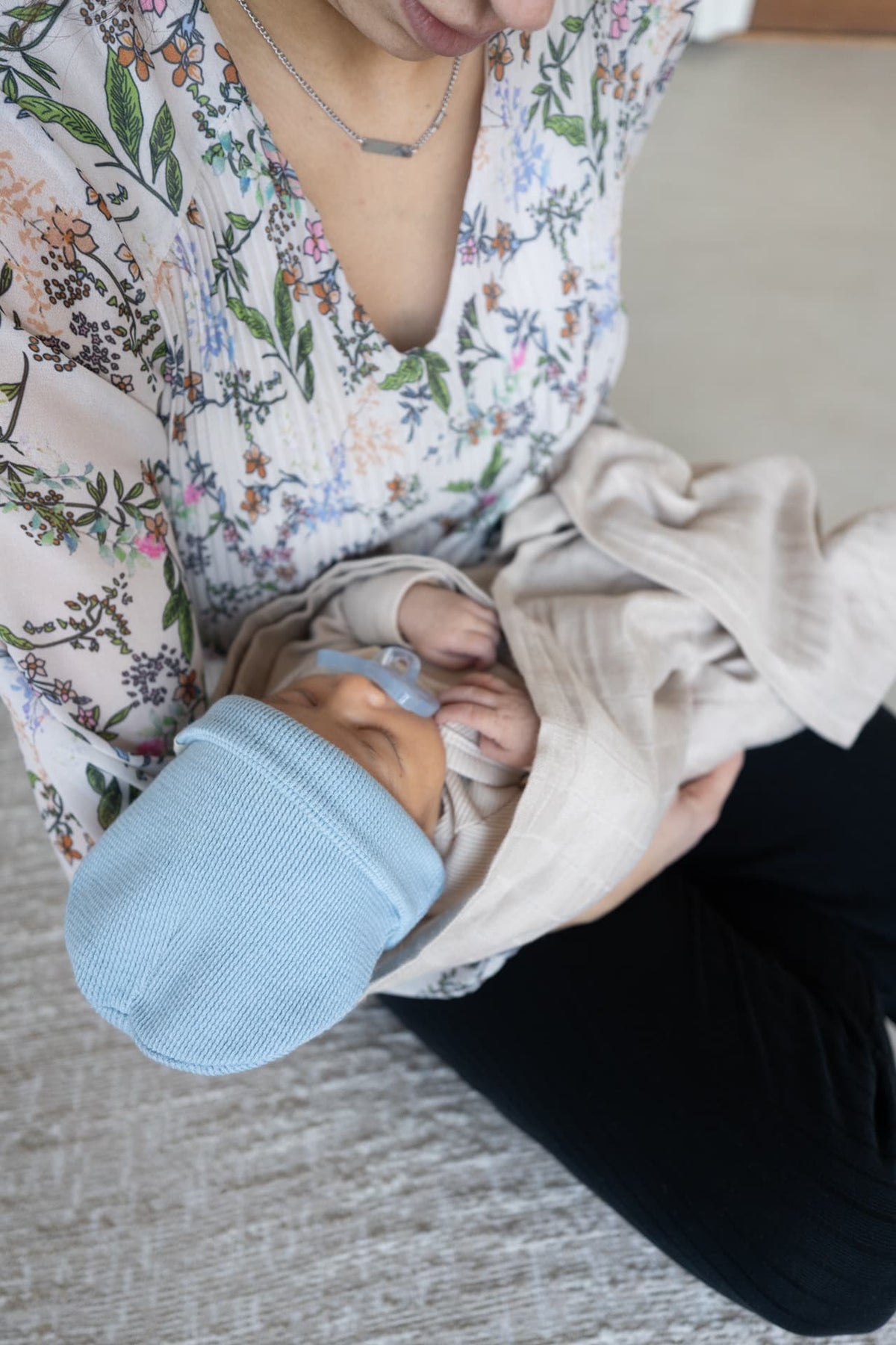 Liefiess mutsje lichtblauw wafel