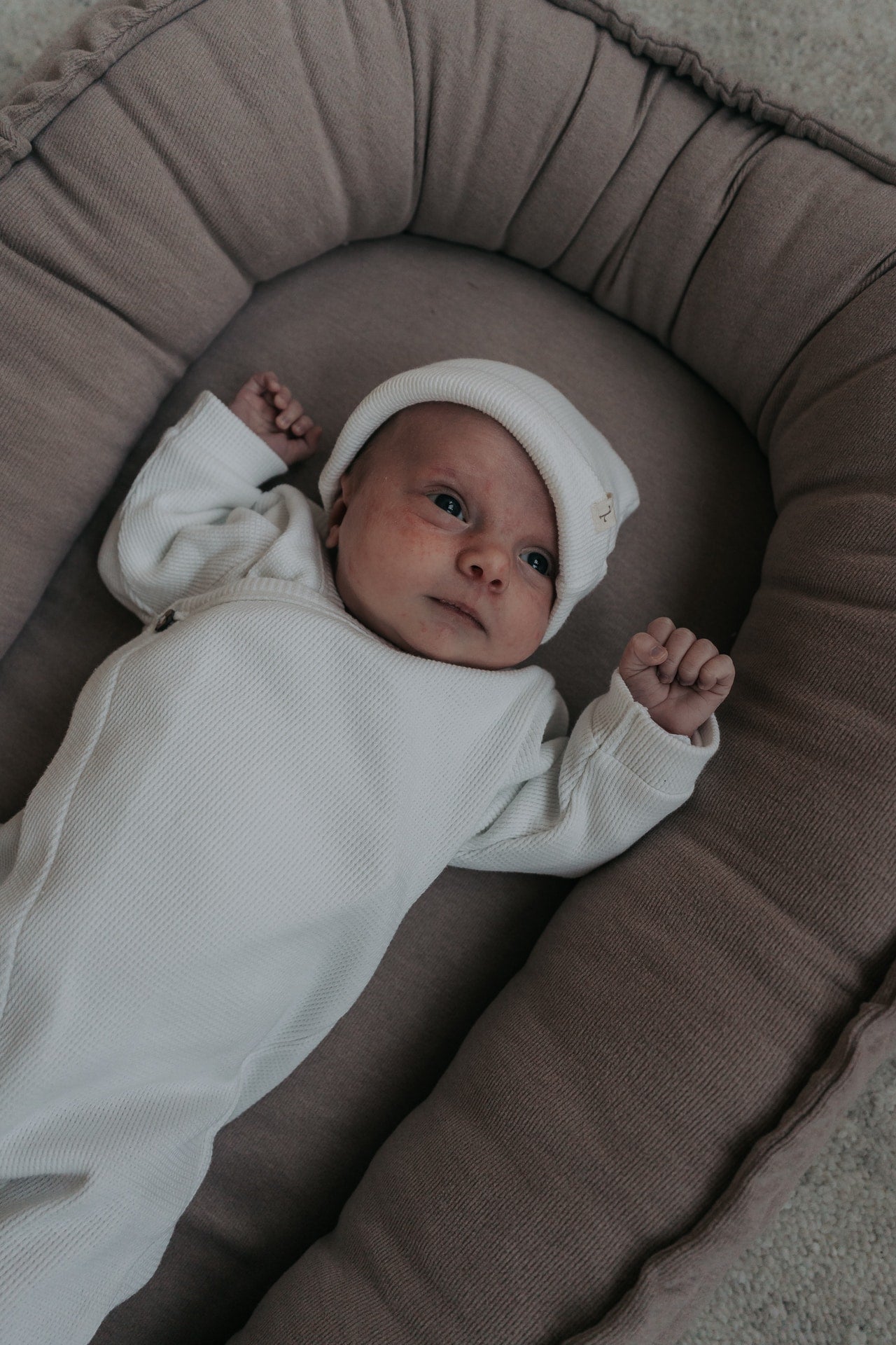 Liefiess mutsje ecru wafel