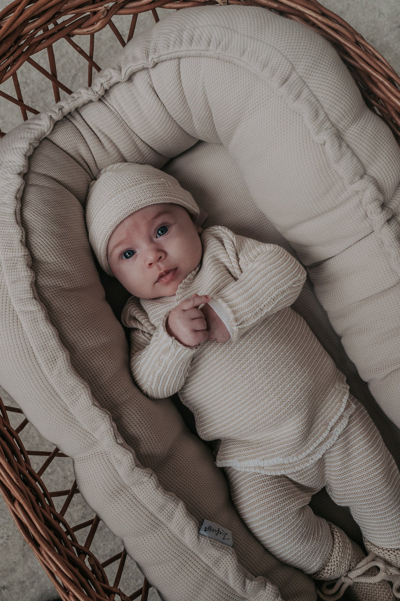 Liefiess mutsje stripe gebreid