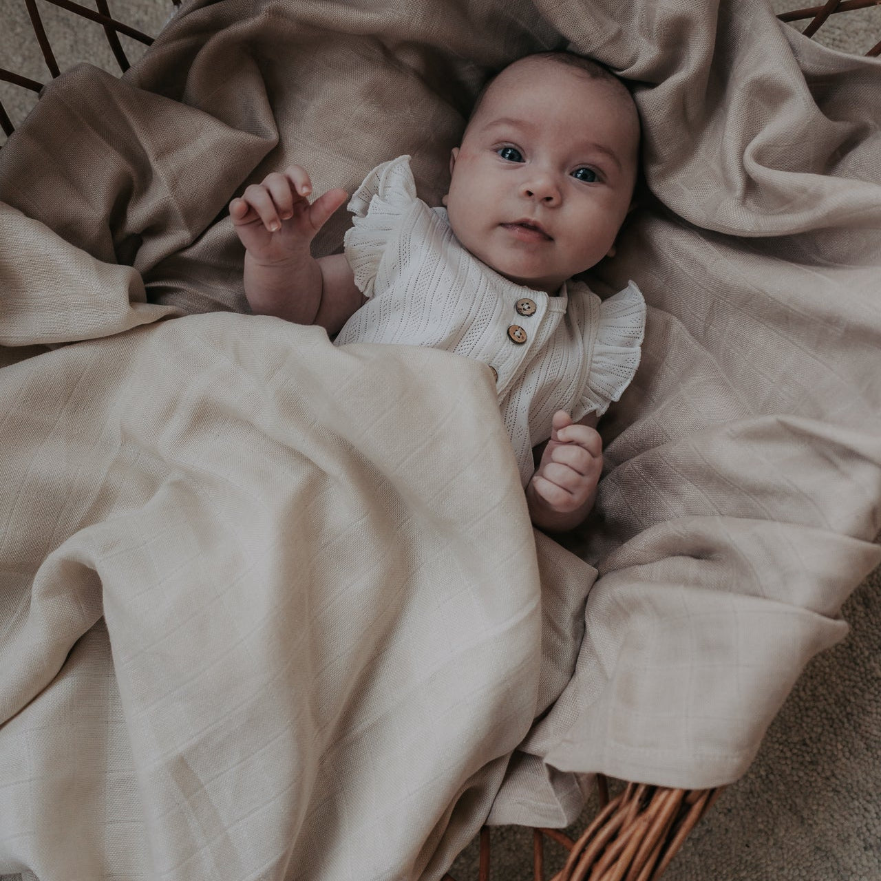 Hydrofiele doek 120x120 beige