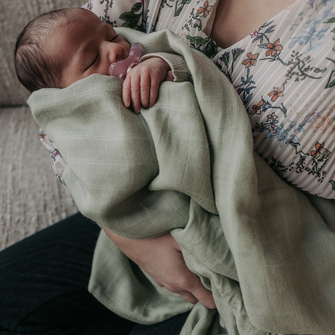 Hydrofiele doek 120x120 olijfgroen