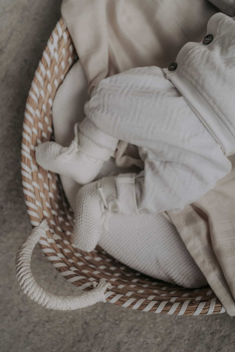 Liefiess slofjes ecru gebreid